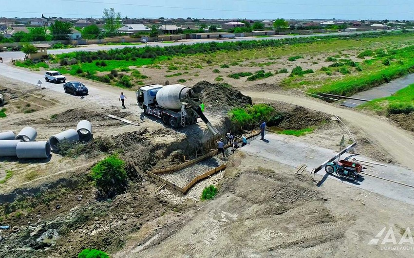  Neftçalada 4 yaşayış məntəqəsinin yolu yenidən qurulur